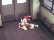 Honey Lesbian Two Nurse Strapless Dildo Fuck in Hosptal Coridows (POV) 2/16