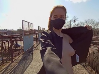 I was caught by a stranger completely naked under my coat