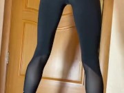 Fit girl trains and undresses 2/16