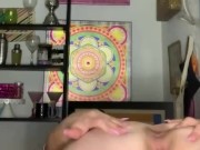 Chubby amateur spreads fat ass wide open