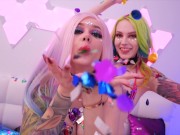 2 oily cute tattooed lesbians girls with buttplugs makes crazy rave party Helly_Rite & Purple_Bitch 2/16