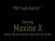 Get Your Cum All Over Cock Sucking MILF Maxine X's Big Tits With This POV! 1/16