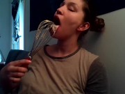 I did some baking watch me lick the mixer clean 2/16