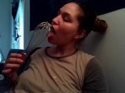 I did some baking watch me lick the mixer clean 6/16