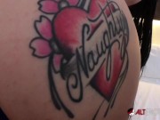 Big titty inked up chicks get down and naughty 3/16