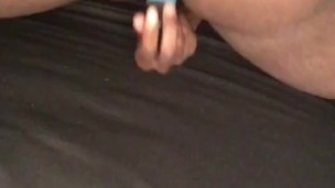 Her fat little ass jiggles while she masturbates