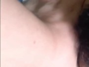 Bbw jeanssitting & lapdance on slave's cock finish on handjob with long nails #buttcrush #cockcrush 9/16