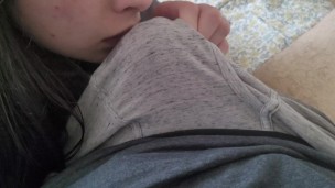 She's bites me and I cum in my boxers