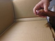 Stubby uncircumcised micropenis with filled balls, lotioned grower not shower shoots a massive load