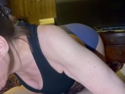 Granny loves making him explode in her mouth. Oral creampie and cum mouth 