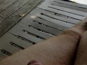 Dicks out at the pool (being watched)