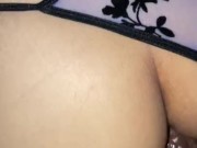 Lightskin in a lingerie gets her creamy wet pussy creampied 1/16