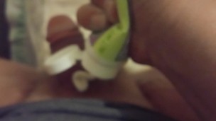 Putting on diaper rash cream on my baby parts