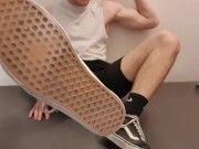 Horny Soccer Player Jerk off and Feet Domination - Part 1