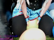 Miss Maskerade Rubber Doll Playing And Pop Balloon - Looner Fetish In Full Latex 03