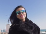 BANGBROS - European Slut With Big Tits (Alyssia Kent) Riding Dick Outdoors For The Whole World To See 1/16