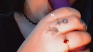 Dildo blowjob tease 