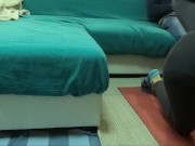 Innocent virgin teen reacts to DICK FLASH by TEASING ASS to help stepbro! HOT CUMSHOT over PANTIES!  2/16