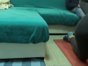 Innocent virgin teen reacts to DICK FLASH by TEASING ASS to help stepbro! HOT CUMSHOT over PANTIES!  3/16