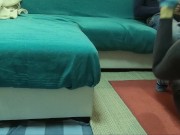 Innocent virgin teen reacts to DICK FLASH by TEASING ASS to help stepbro! HOT CUMSHOT over PANTIES!  4/16