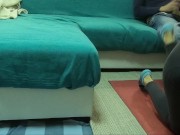 Innocent virgin teen reacts to DICK FLASH by TEASING ASS to help stepbro! HOT CUMSHOT over PANTIES!  5/16