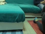 Innocent virgin teen reacts to DICK FLASH by TEASING ASS to help stepbro! HOT CUMSHOT over PANTIES!  6/16