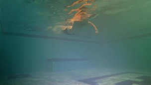 Swimming in clothes underwater