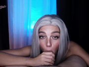 Super hot blonde blowjob after striptease 12/16