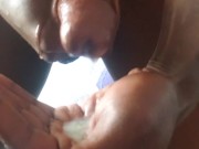 My Cum runneth over, Cum drink from Daddy's palm