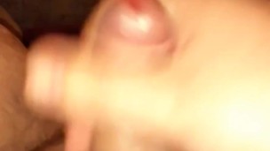 Fat guy jerks off his small cock