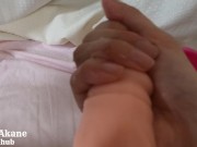 たっぷりローションでディルドを手コキ