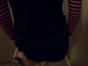 We got horny looking at a house so we fuck while the realtor is in the kitchen!! Dripping Creampie!! 1/16