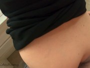 We got horny looking at a house so we fuck while the realtor is in the kitchen!! Dripping Creampie!! 14/16