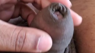 Chub dick foreskin play