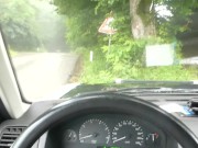 ⎮REMOTE TOY⎮LOUD⎮WET PUSSY Hitchhiker cutie MASTURBATES in car and gets FUCKED HARD in the back 7/16