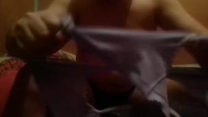 Rip panties. Ещё одни порванные трусики с толстой задницы.