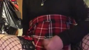 Trans girl plays with herself 