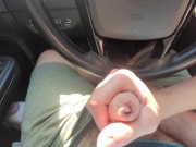 Edging slow handjob in public car cumshot  10/16