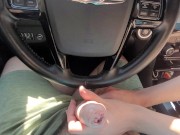 Edging slow handjob in public car cumshot  6/16