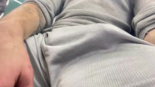 Getting HARD while next to hot guys on PUBLIC bus. 