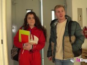 Inexperienced teenage lovebirds at their porn debut 4/16