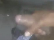 Camping Outdoors  Using Toilet with Huge Cumshot Before Roommate Wakes Up