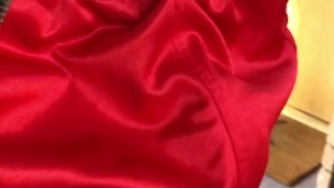 BOUNCING BULGE ** Walking Down the Stairs wearing Boxing Shorts in SLOW MOTION **