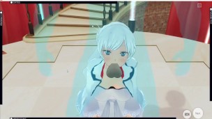 [CM3D2] RWBY hentai - Weiss Schnee roughly fucked for all to see