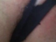 Teen teasing her clit & moaning while stepbrother is in the next room