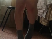 Babe rides a huge dildo and then gets a creampie 8/16