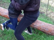 Кончаем в одежде на бревно - lesbian_illusion 2/16