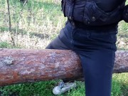 Кончаю в одежде на бревно - IkaSmokS 14/16