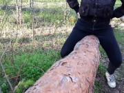 Кончаю в одежде на бревно - IkaSmokS 7/16