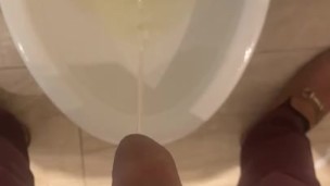LAS VEGAS - STRAIGHT UNCUT LATINO TAKING A PISS